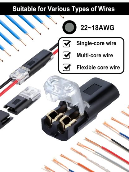 💥Last Day 49% OFF🔧Double-Wire Plug-in Connector Led Light Strip Connectors 2 Pin