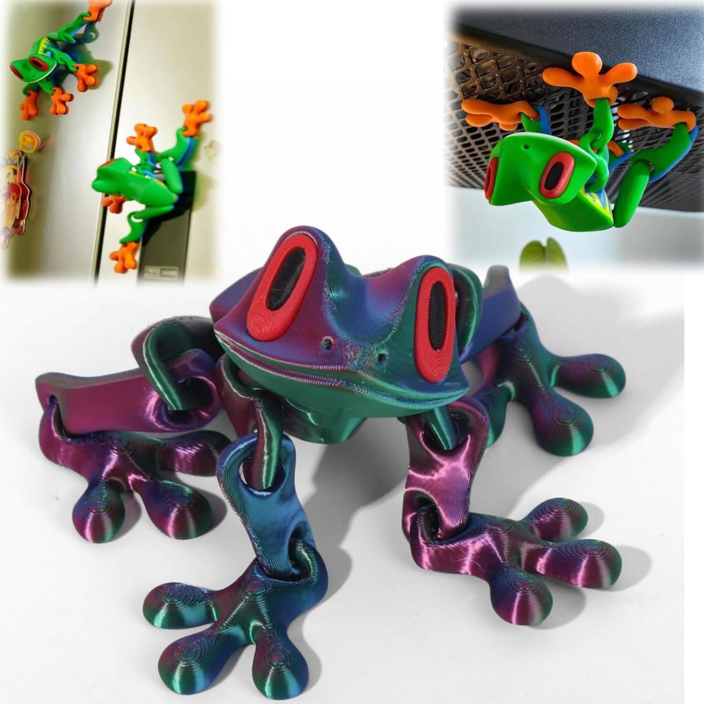 🏆 50K+ SOLD! 🔥3D Printed Magnet Frog Toy