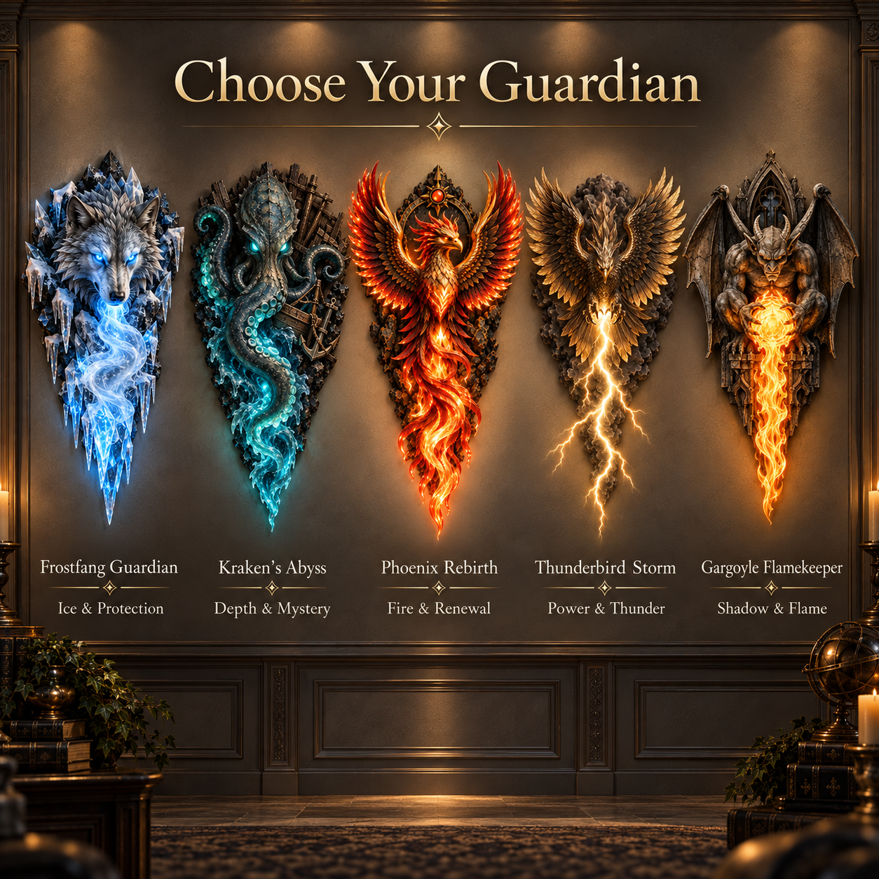 Legends of Light Fantasy Guardian Wall Sconce Collection