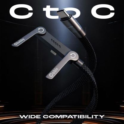 ChubbyCable StandLite-  240W Braided Fast Charge Cable With Built-in Phone Stand