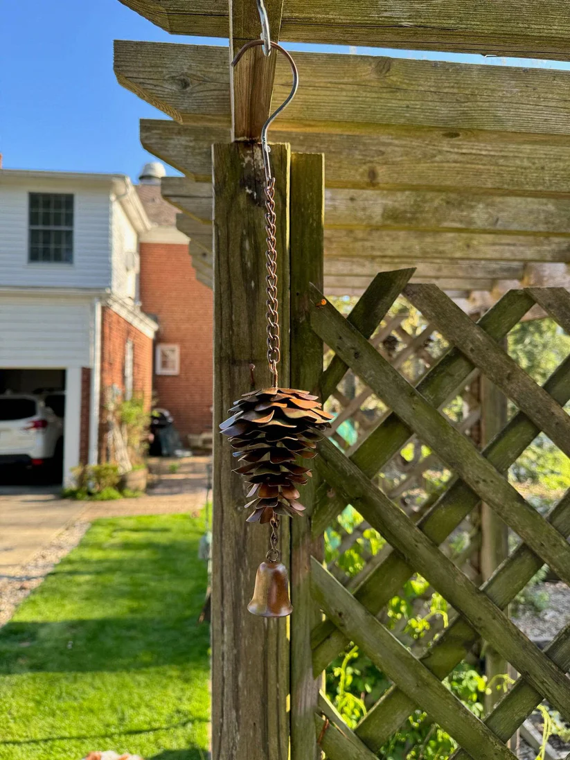 Pine Cone with Bell Ornament