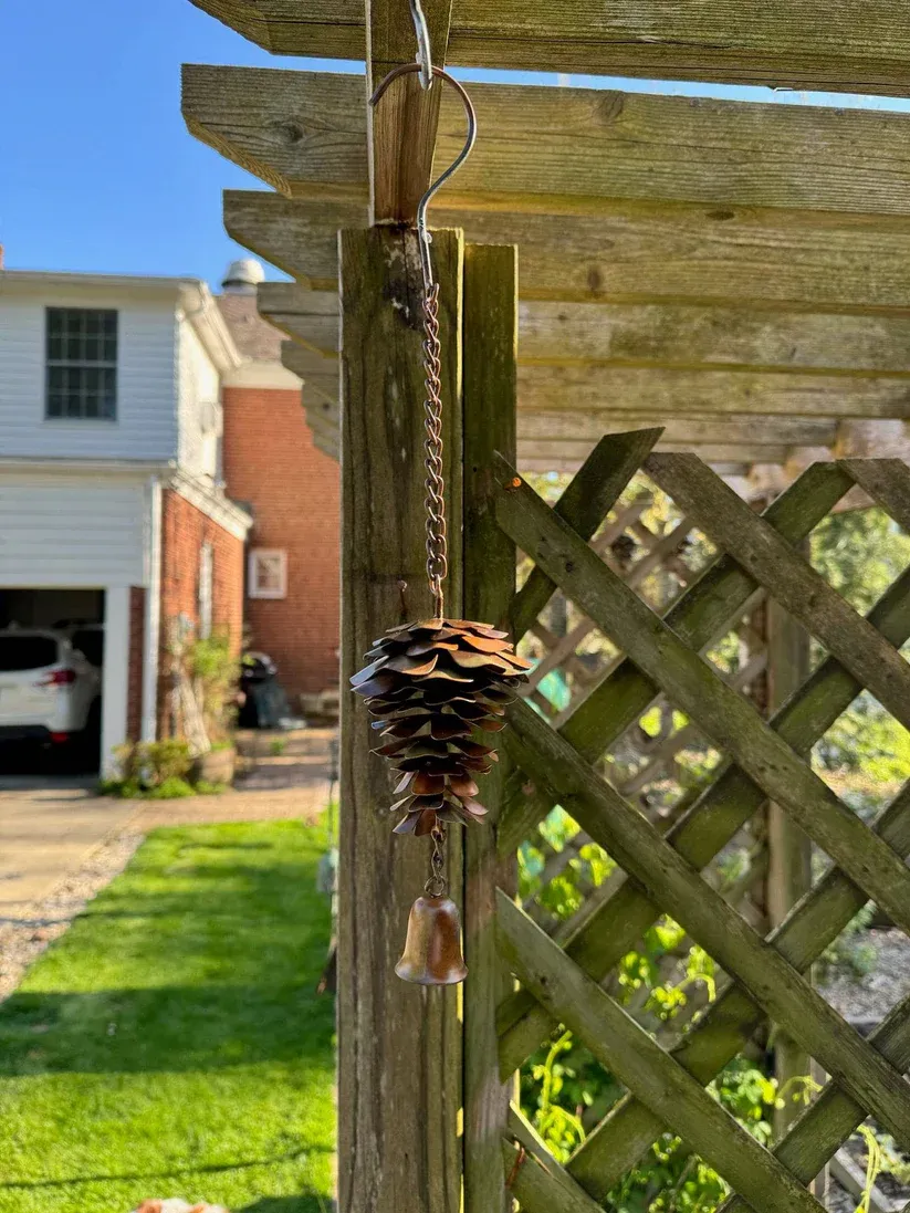 Pine Cone with Bell Ornament