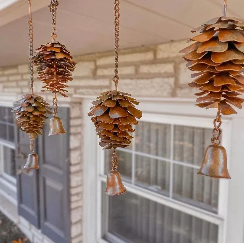 Pine Cone with Bell Ornament