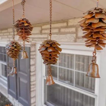 Pine Cone with Bell Ornament