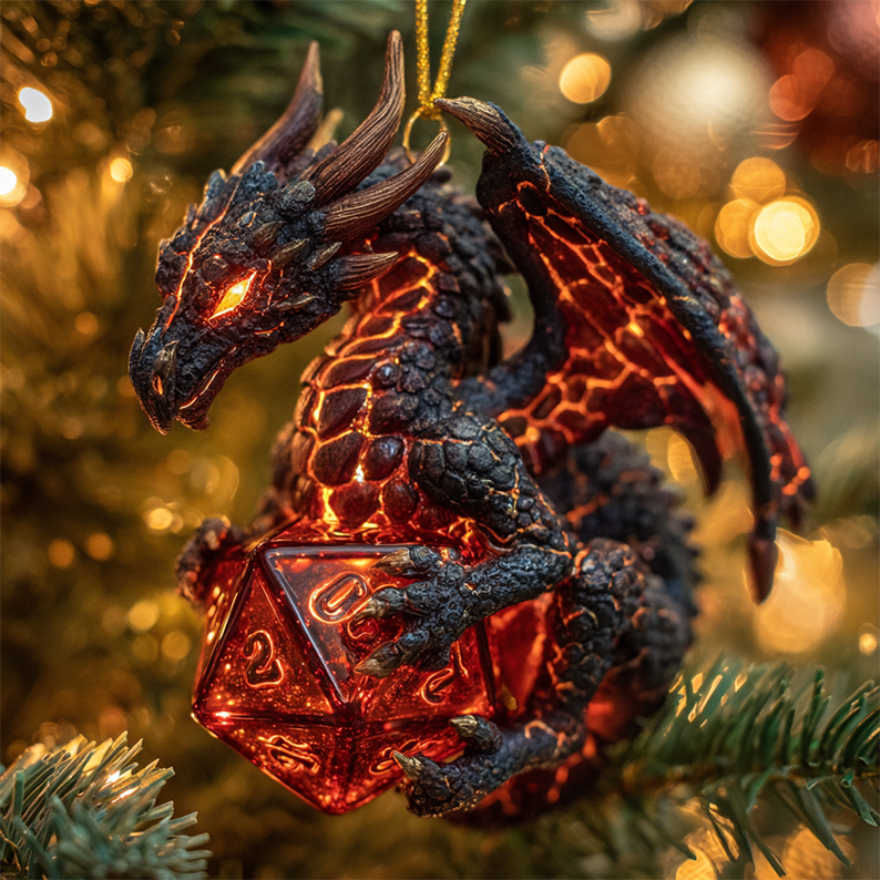 🔥 Black Friday Mega Deal: 50% OFF - Dragon & D20 Crystal Dice Ornament