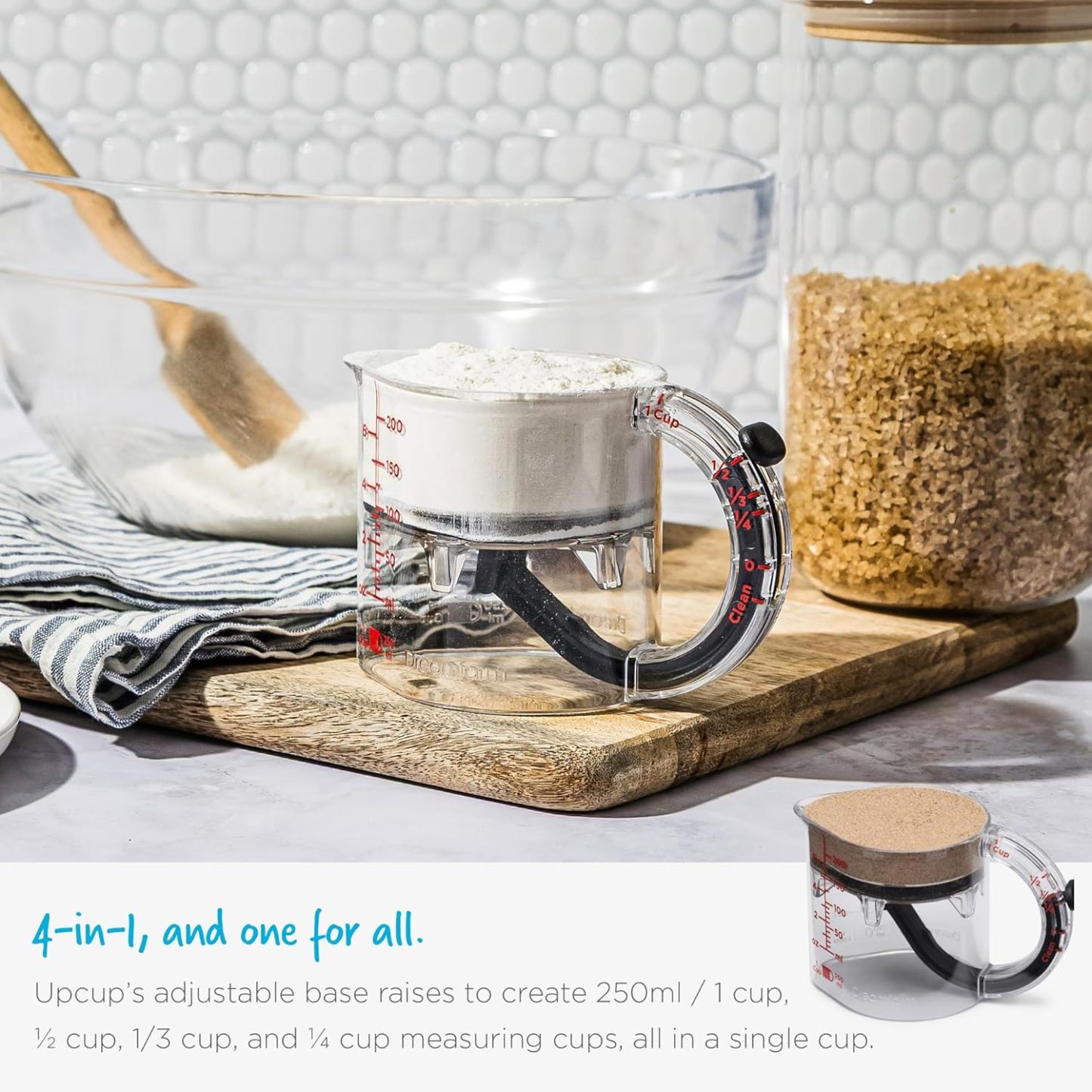 ✨4-in-1 Adjustable Measuring Cup
