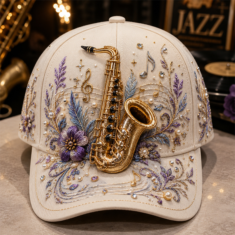 🔥 Last Day 50% OFF – 🎵✨ 3D Musical Instrument Embroidery Cap (📦Buy 2 Free Shipping)
