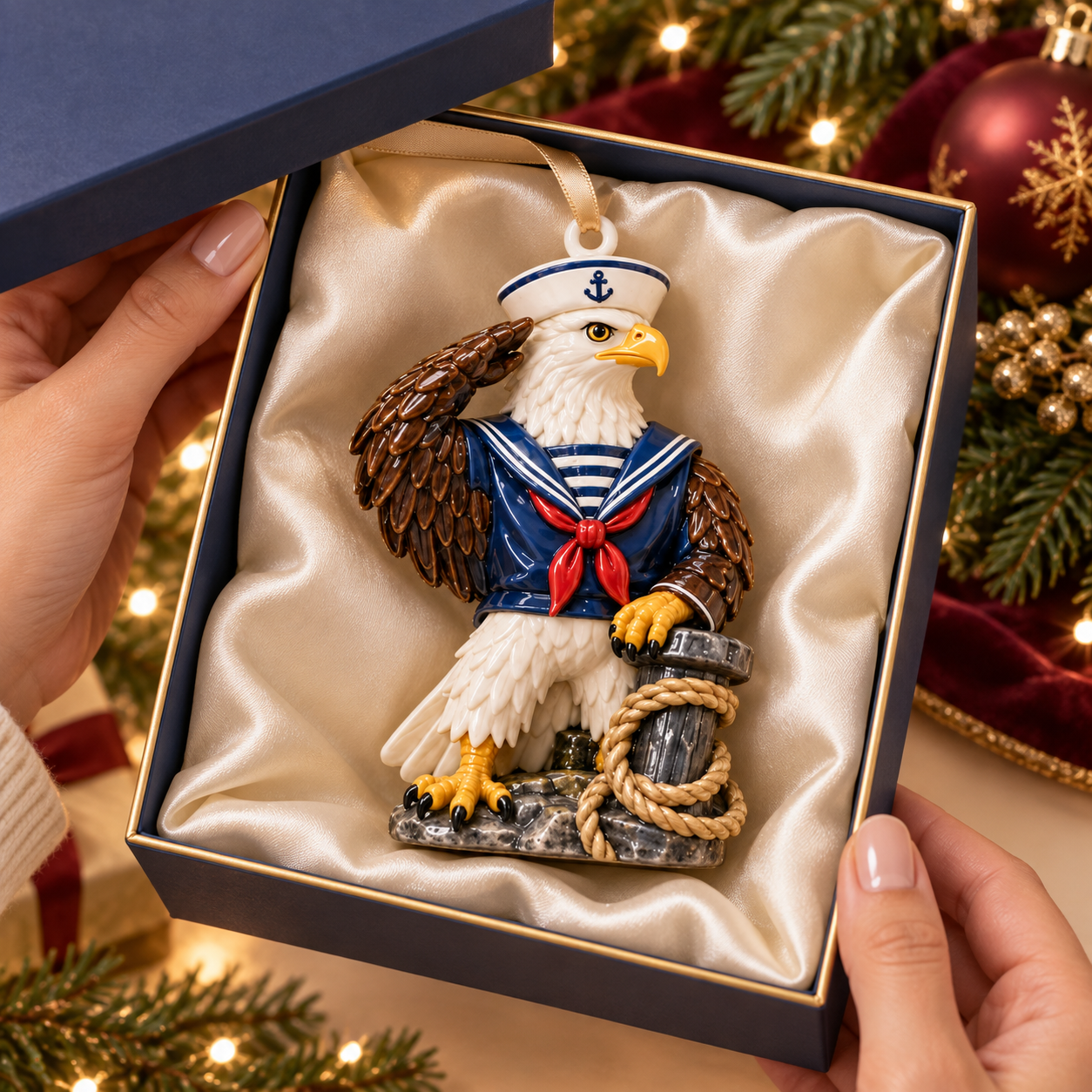 🦅 2026 Patriotic Bald Eagle Christmas Ornaments