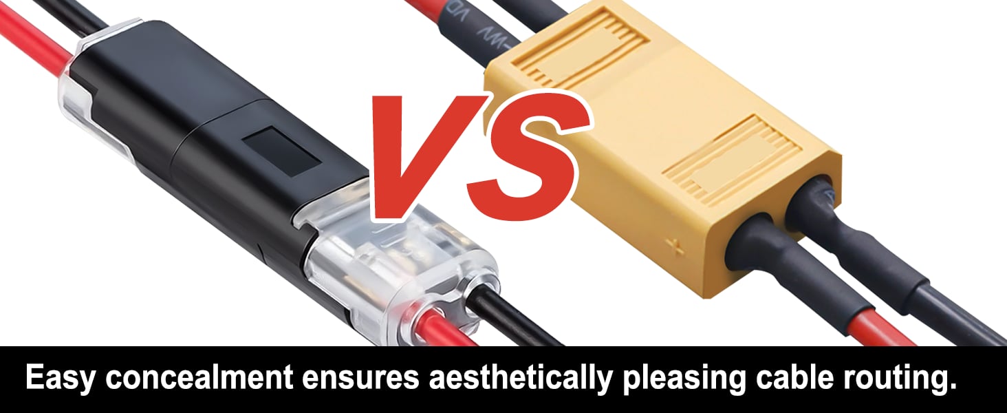 2-pin low voltage wire plug-in connectors