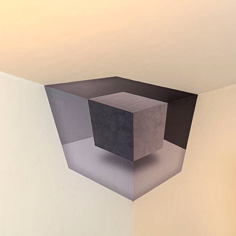 Modern Geometric Corner - Wall Art That Reshapes Reality 🧠✨