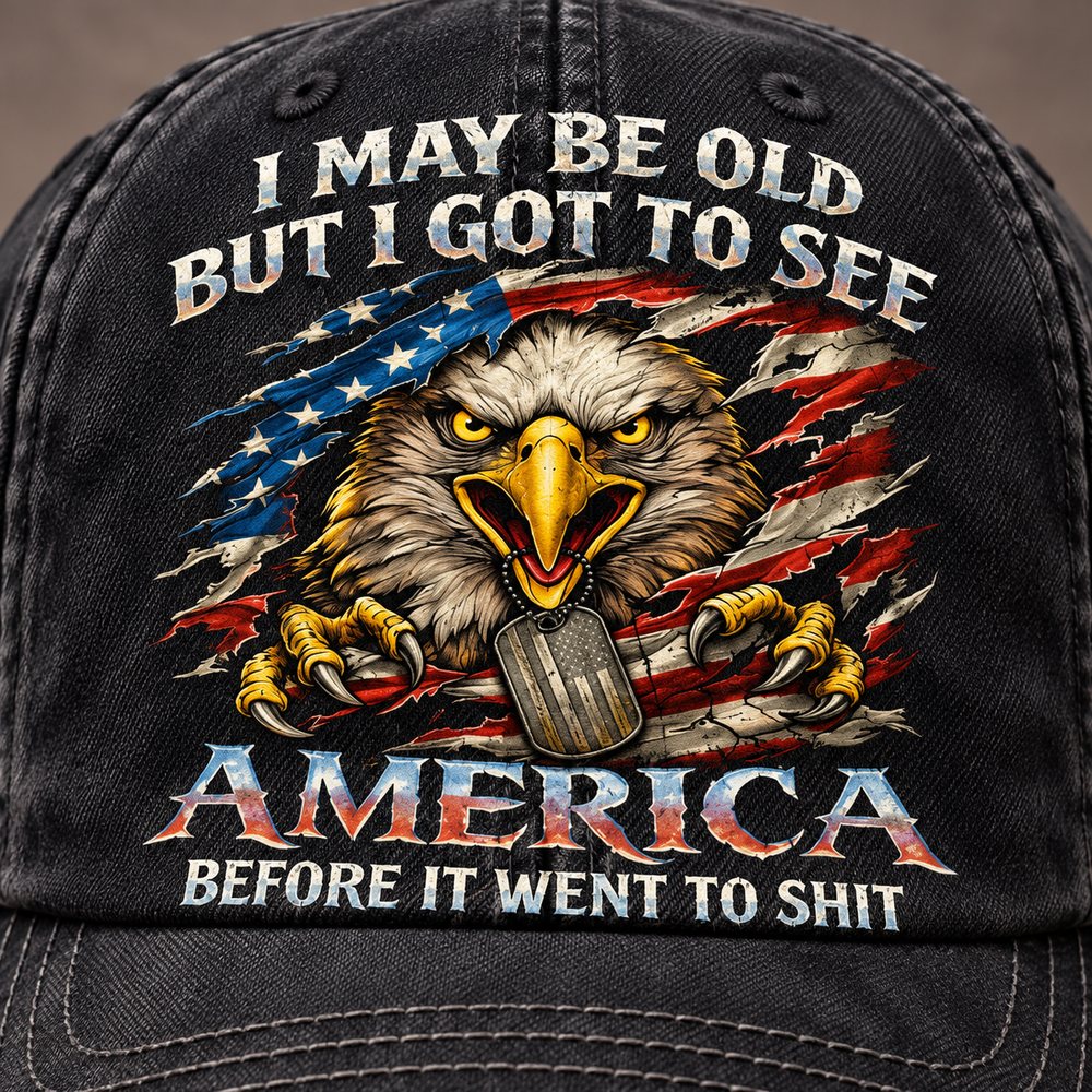 Close-up view of America eagle graphic