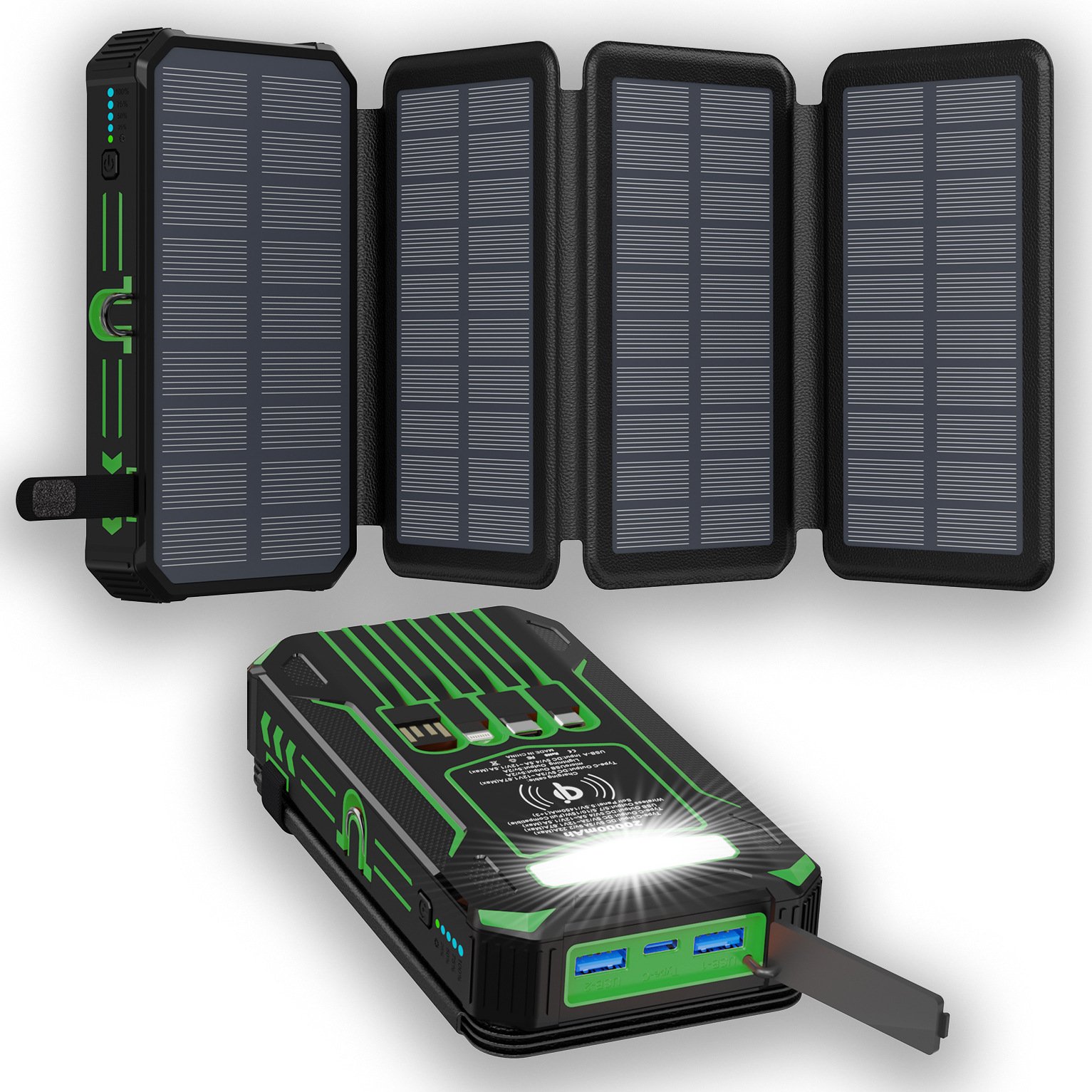 Outdoor Foldable Solar Large Capacity Charger Mobile Power Bank