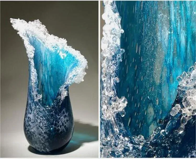 Last Day 80% Off❤️Majestic Crashing Waves Art Glass Last Day Of Activity🌊