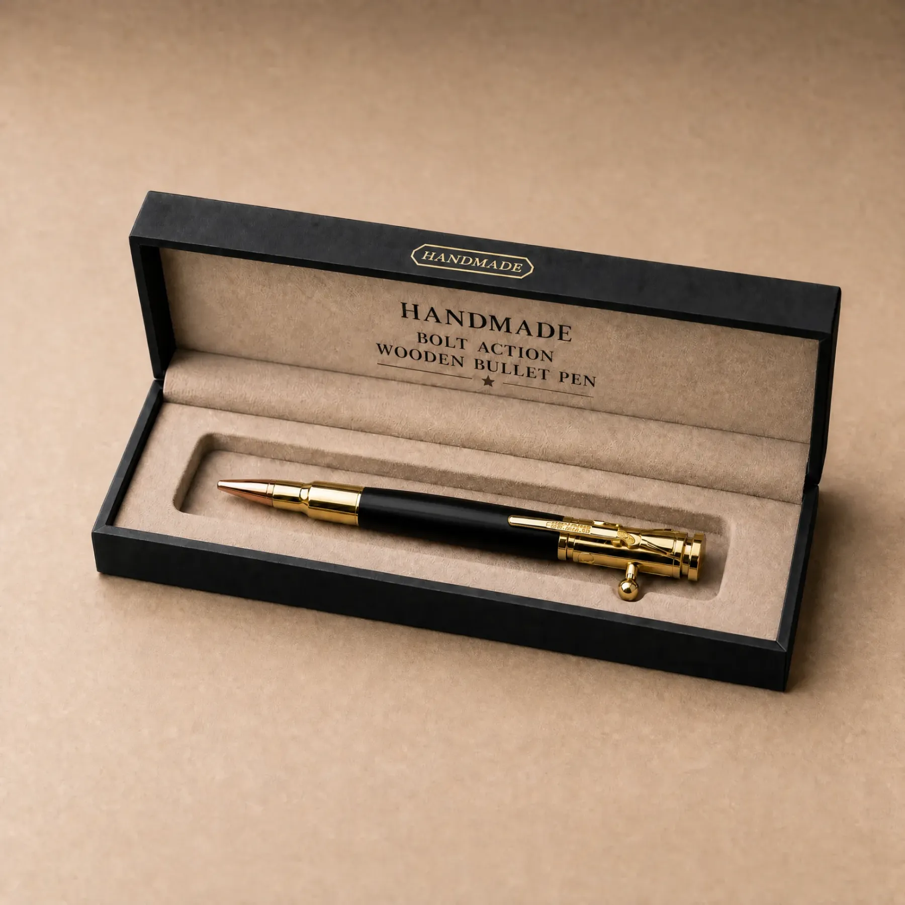 🖊100% Handmade Bolt Action Wooden Bullet Pen | Crafted From Real Wood & Bullet Casing