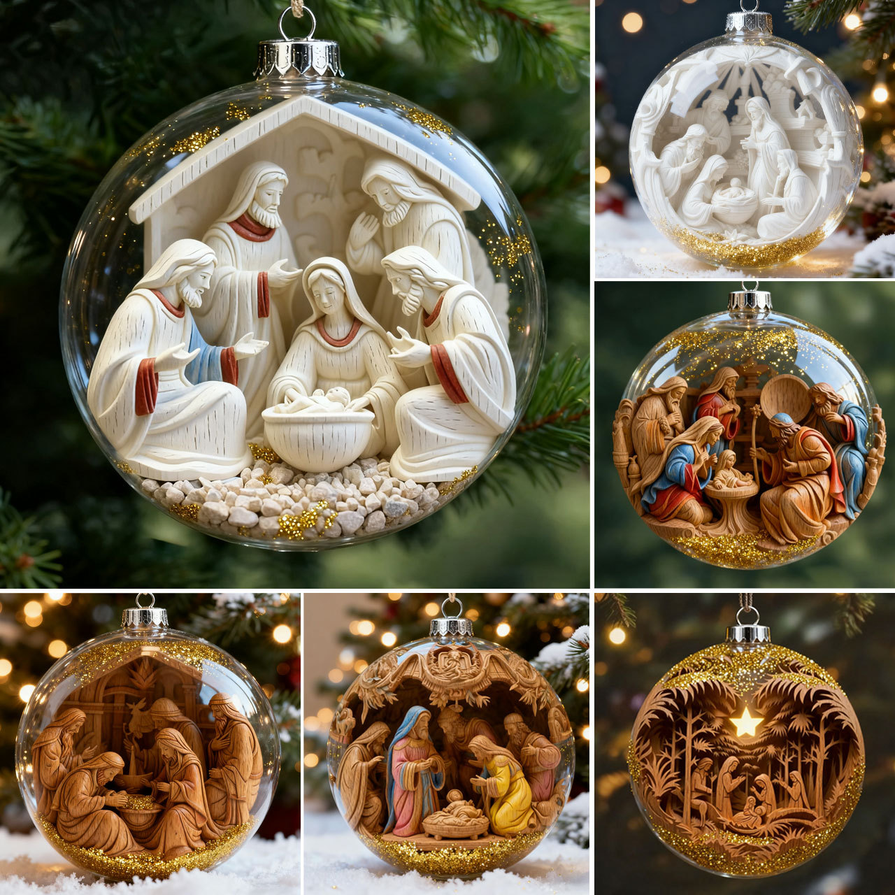 Nativity Christmas Ornament Set