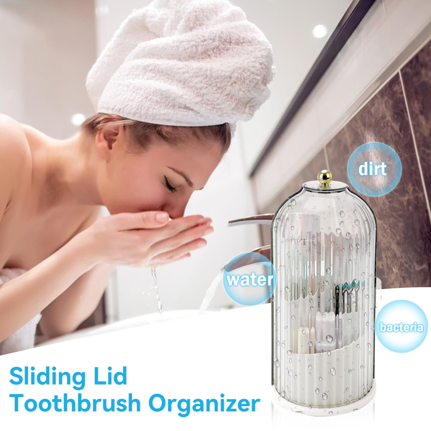 💖Hot Sale 49% OFF💖Sliding Lid Toothbrush Organizer