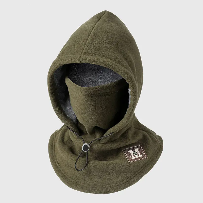 One-piece hood face cover and neck wrap
