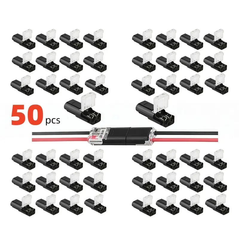 💥Last Day 49% OFF🔧Double-Wire Plug-in Connector Led Light Strip Connectors 2 Pin