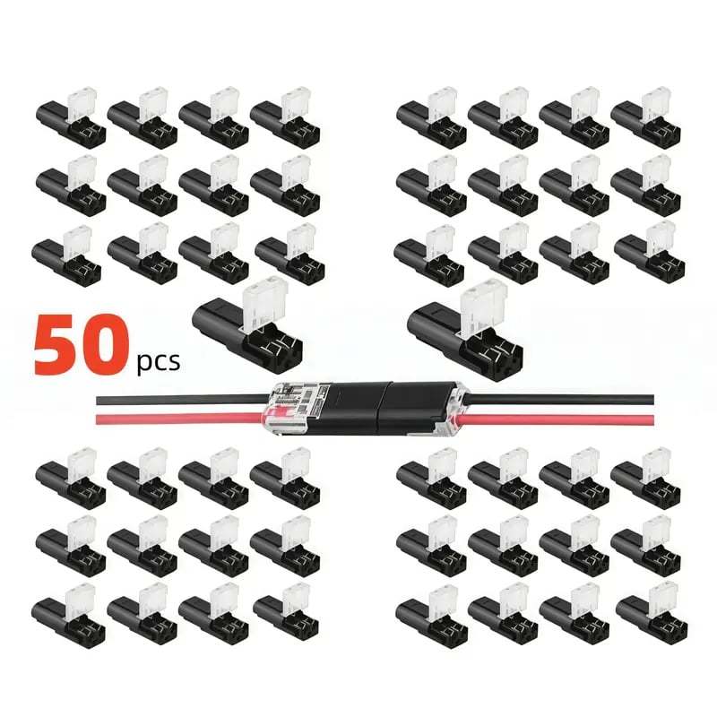 💥Last Day 49% OFF🔧Double-Wire Plug-in Connector Led Light Strip Connectors 2 Pin
