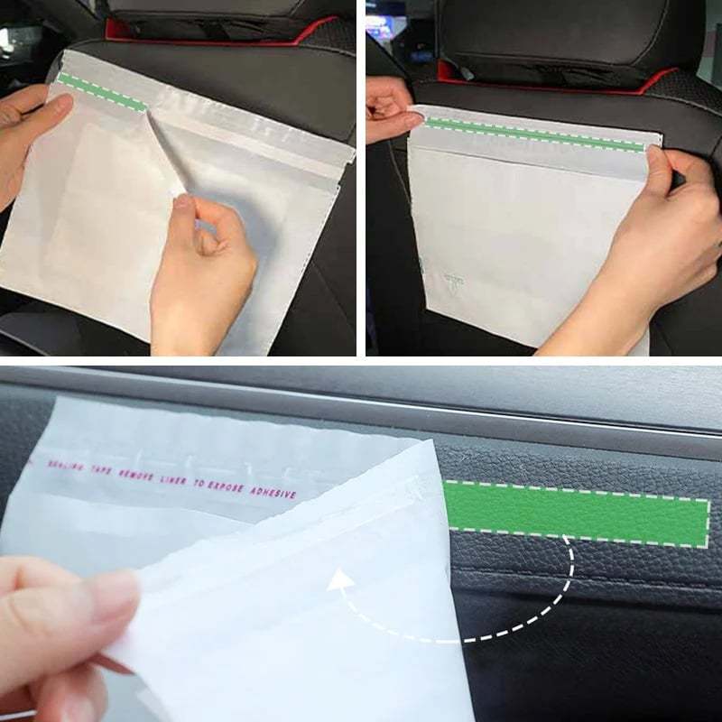 Step-by-step adhesive application on seat back
