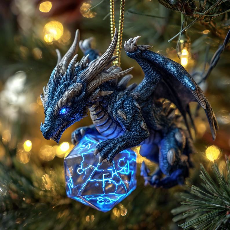 🔥 Black Friday Mega Deal: 50% OFF - Dragon & D20 Crystal Dice Ornamen