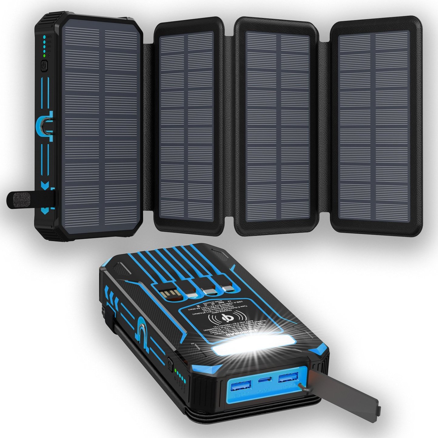 Outdoor Foldable Solar Large Capacity Charger Mobile Power Bank