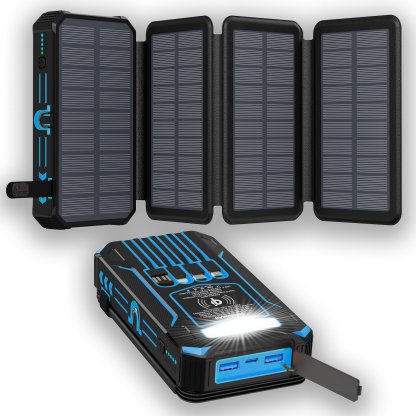 Outdoor Foldable Solar Large Capacity Charger Mobile Power Bank