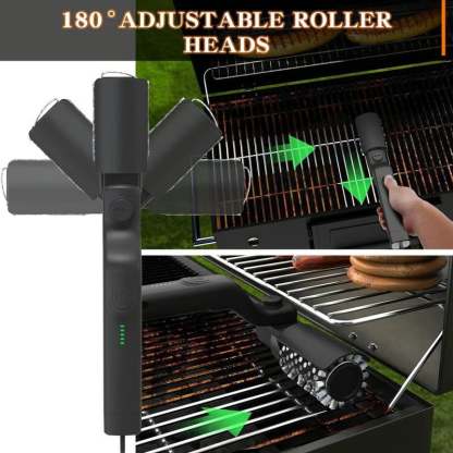 🔥Electric BBQ Grill Brush Cordless and Rechargeable Stainless Steel Bristles,Two Cleaning Brushes,Adjustable Angle