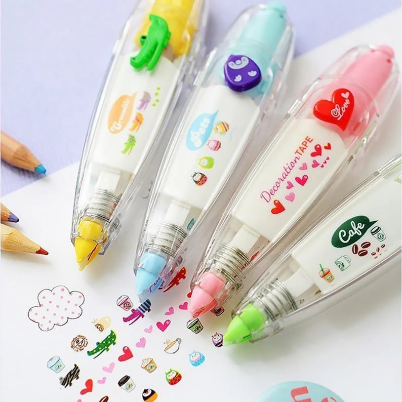 🏆 50K+ SOLD!🔥DIY Cute Animals Press Type Decorative Pen