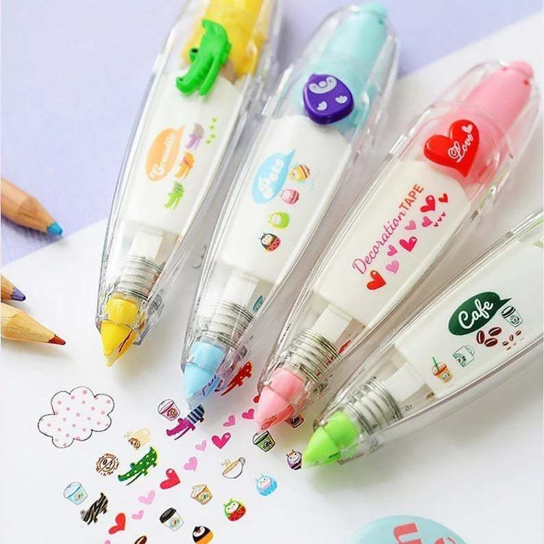 🏆 50K+ SOLD!🔥DIY Cute Animals Press Type Decorative Pen