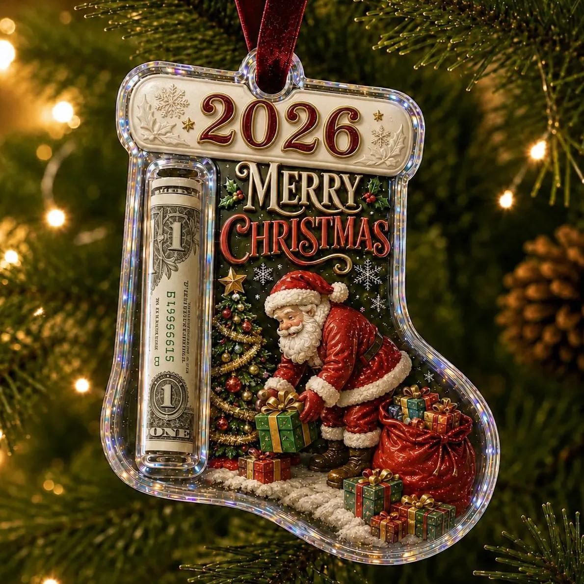 🎅 2026 Christmas Gift 50% Off--Cash Clip Christmas Tree Ornament