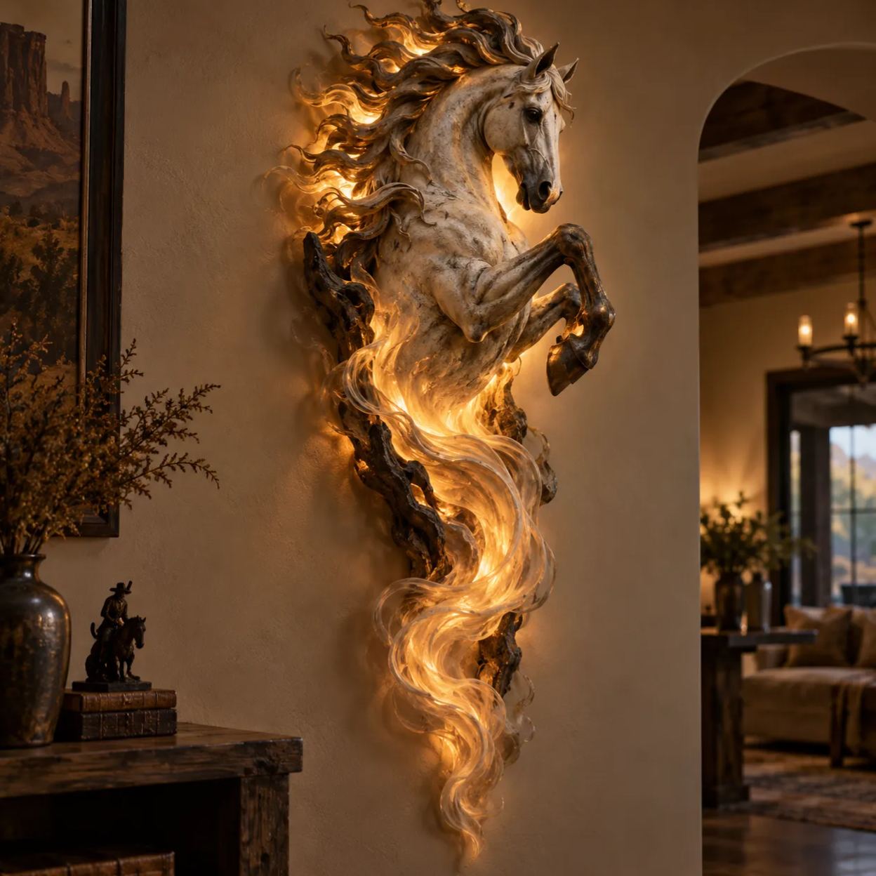 🔥Last Day 49% OFF -🦄 Celestial Flame Unicorn™ Wall Sconce – A Magical Guardian Awakens on Your Wall