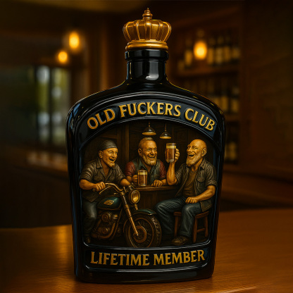 Old F*ckers Club – Lifetime Member Whiskey Decanter