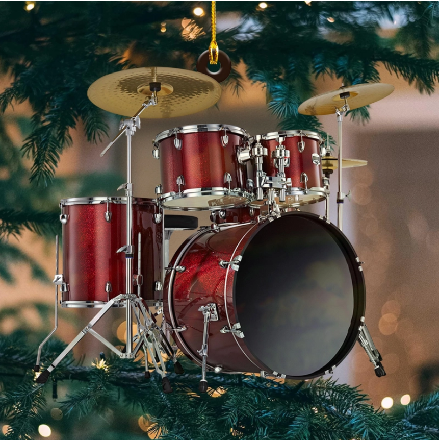 Custom Drum Ornament, Personalized Drum Xmas Ornament, Xmas Gifts For 
