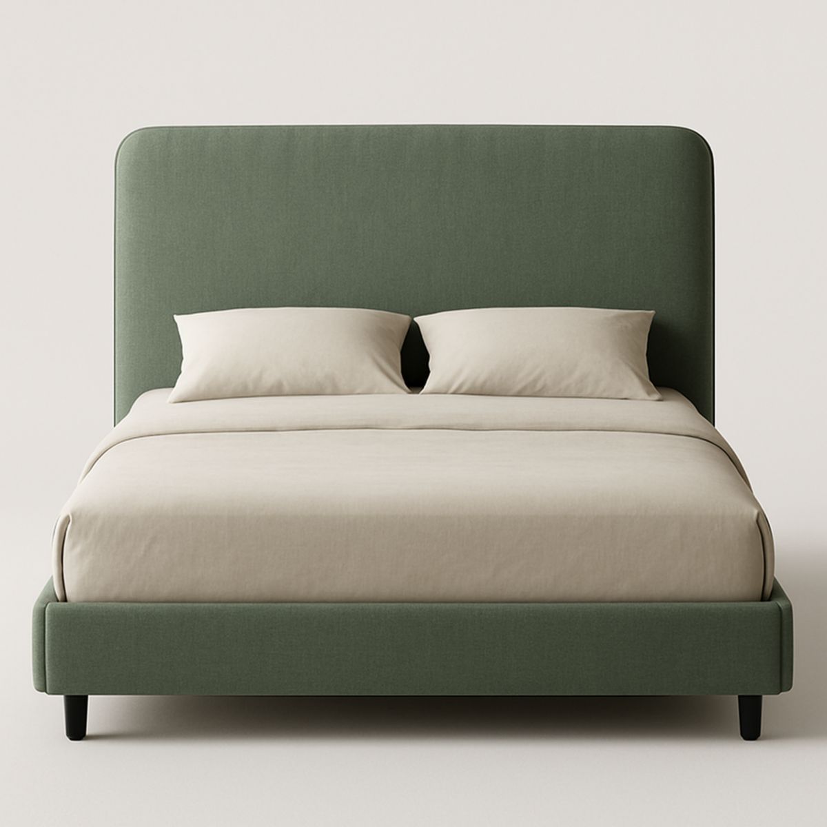 Polsterbett Doppelbett Leinen Polyester 216x183x120cm Grün