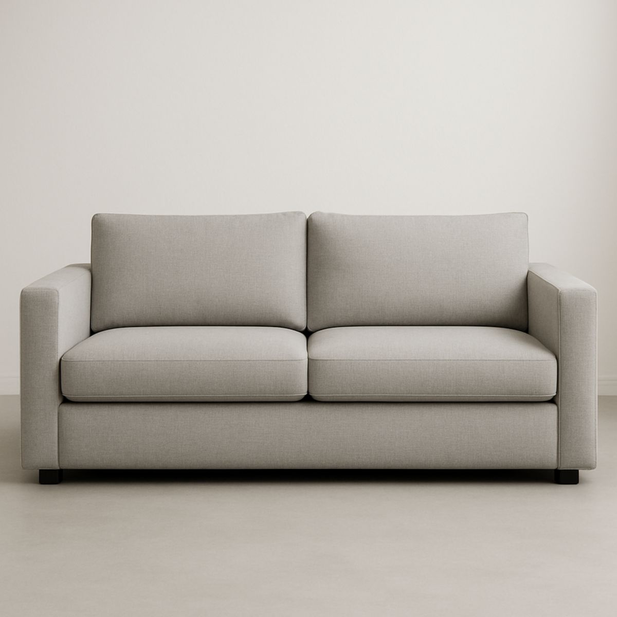Sofa 2-Sitzer Polyestergewebe 200cm Grau Rechteckig