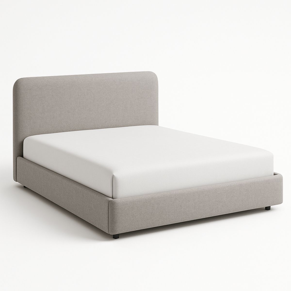 Polsterbett Doppelbett Stoff 200x160 cm Grau