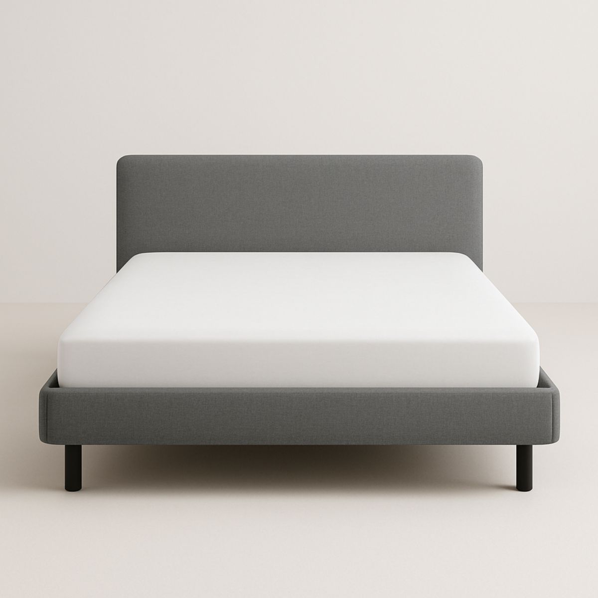 Bettgestell aus Stoff 200x180cm Grau