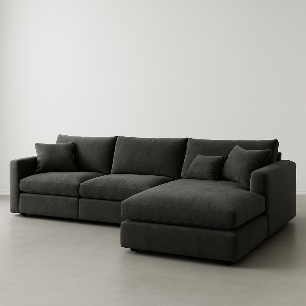 Ecksofa Stoff Anthrazit 300cm x 180cm x 90cm