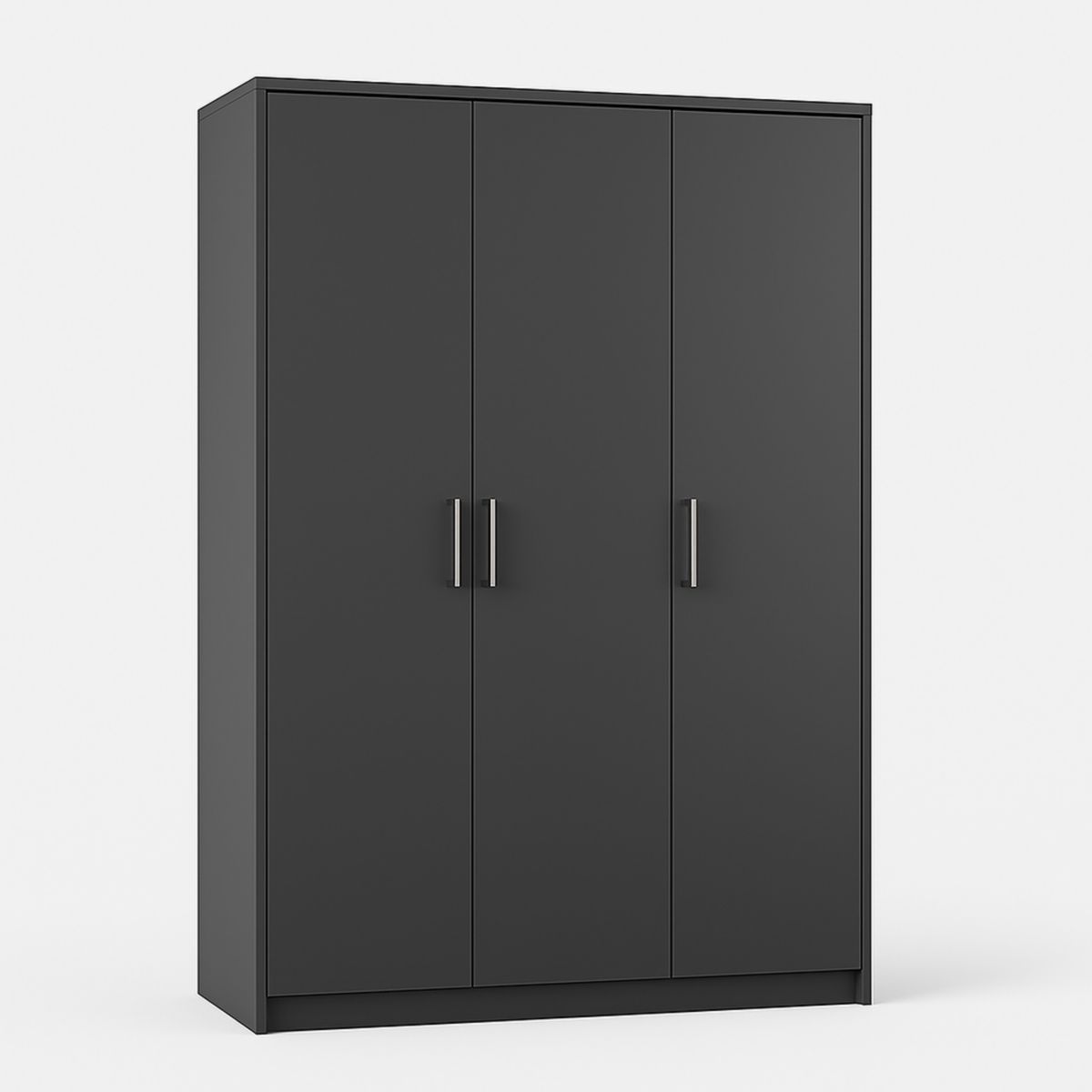 Kleiderschrank Holzwerkstoff Graphit 3-türig 200x150x60cm
