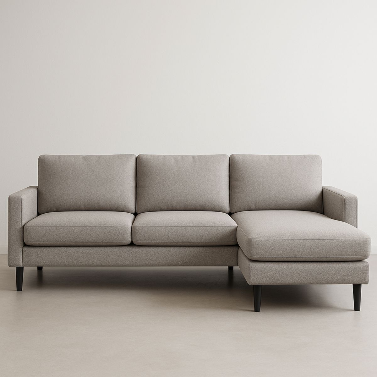Ecksofa Stoff Hellgrau 3-Sitzer 280x160 cm
