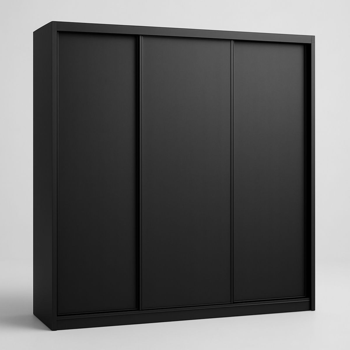 Schiebetürenschrank MDF 200x60x220cm Schwarz