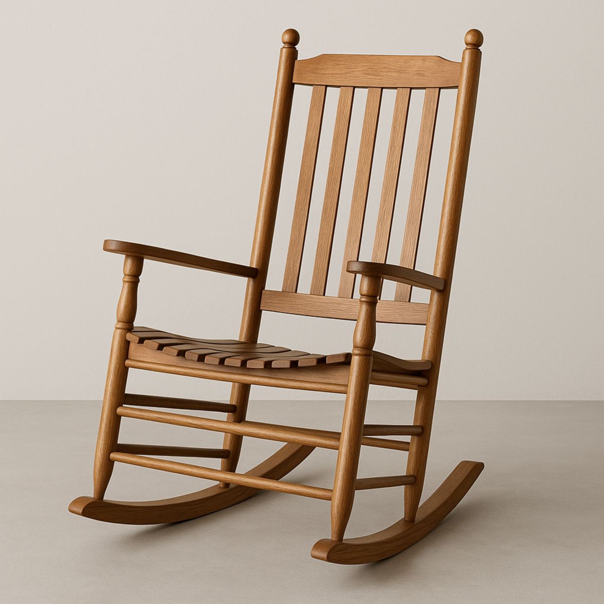 Schaukelstuhl Holz Braun 110x65x90 cm