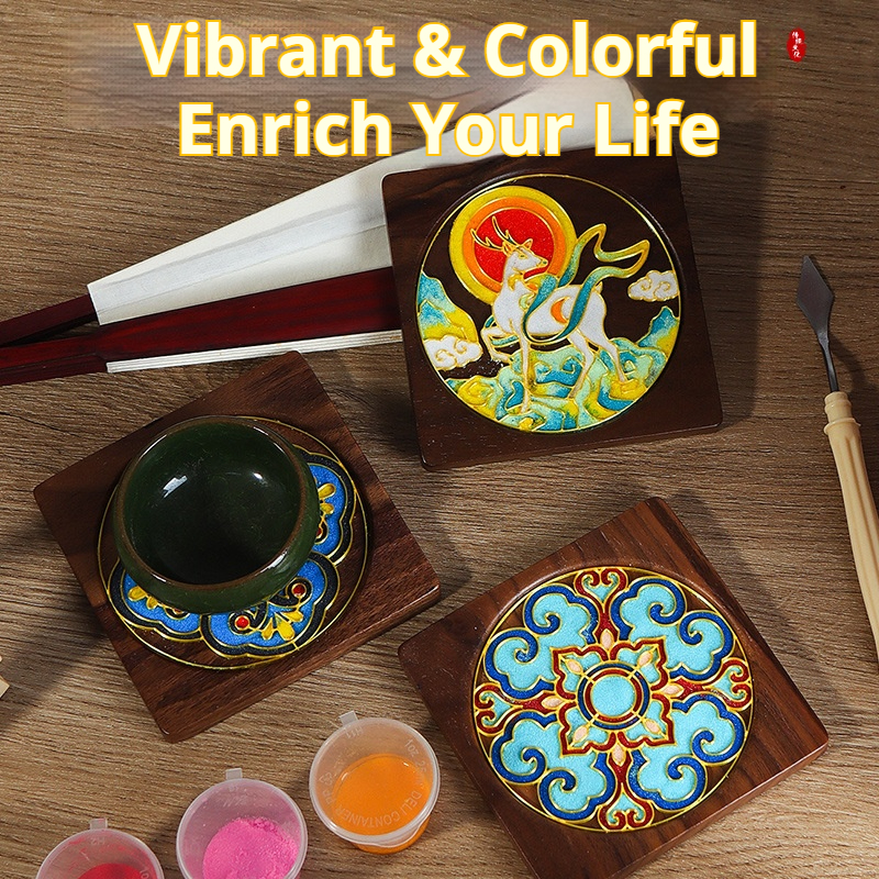 VN-S01 Cloisonné enamel coasters — a traditional Eastern craft passed down through generations.