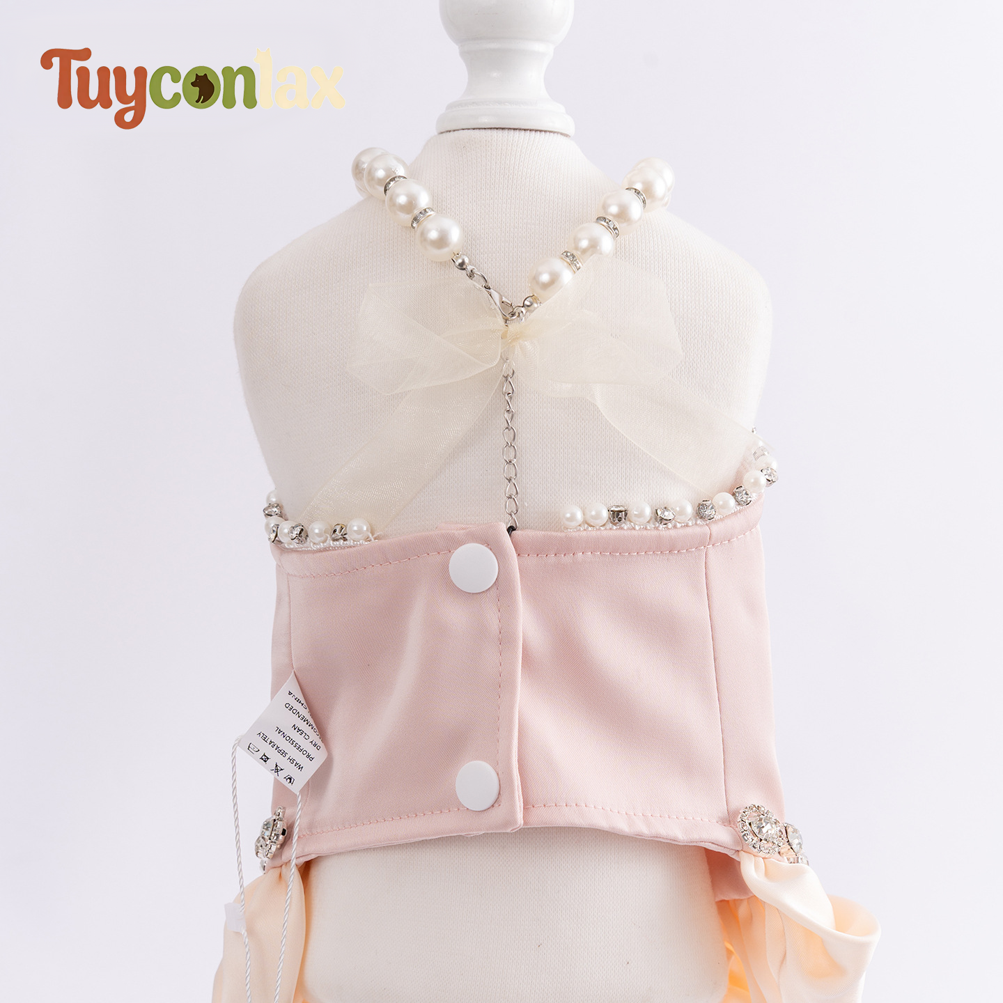 Pearl Princess Dog Dress | Luxury Pink Dog Dress for Small Dogs