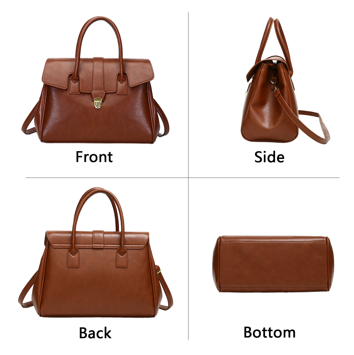 VN-B35 Classic 3-Piece Leather Tote Set – Elegant, Spacious & Everyday Ready