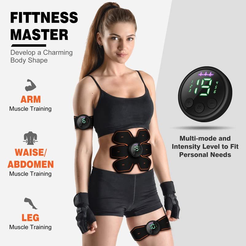 VN-H5 cepignoly Joinpital ABS Stimulator Workout Equipment, Ab Machine USB Rechargeable Gear for Abdomen/Arm/Leg, Strength Training Equipment for Men and Women