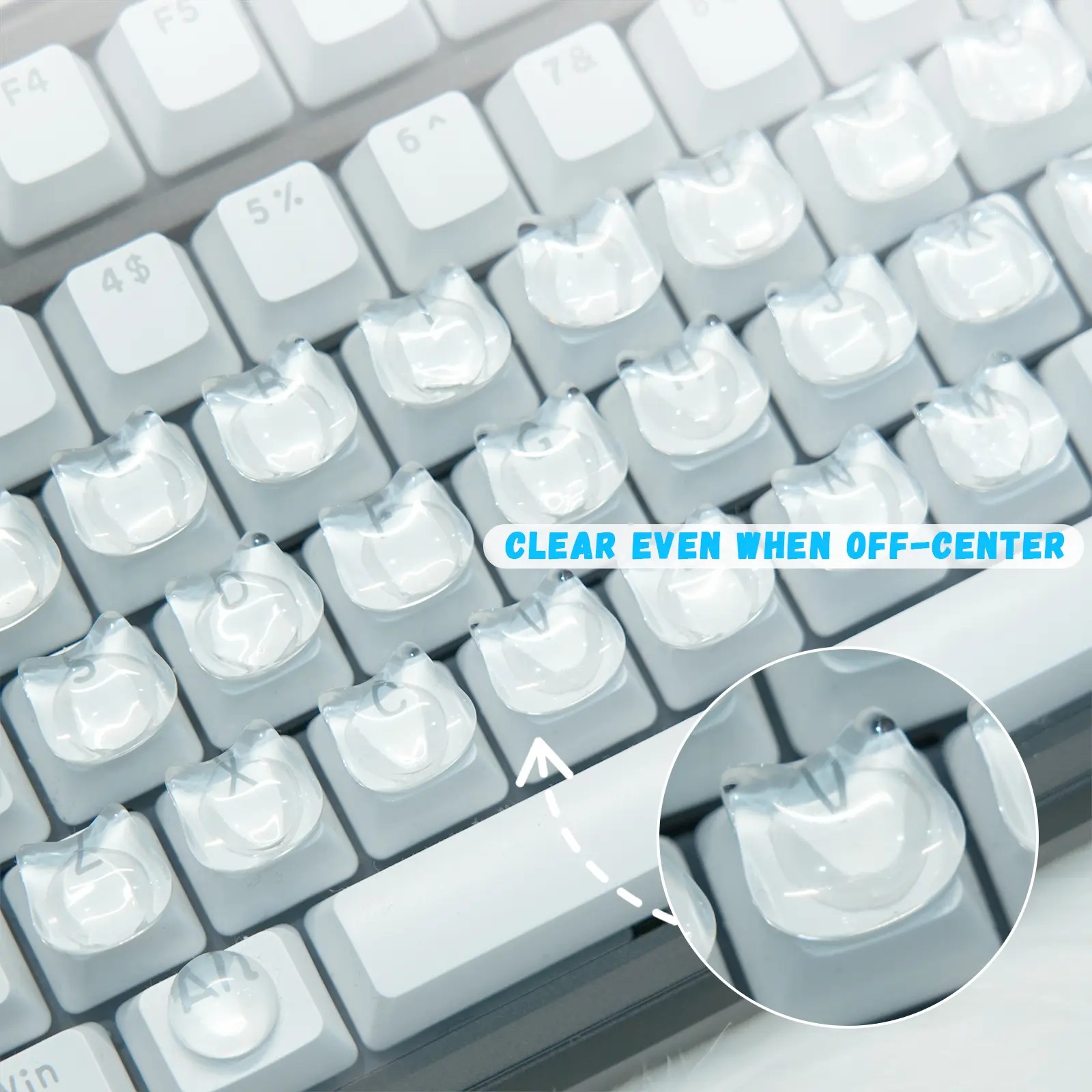 Transparent crystal stickers, suitable for all keyboards