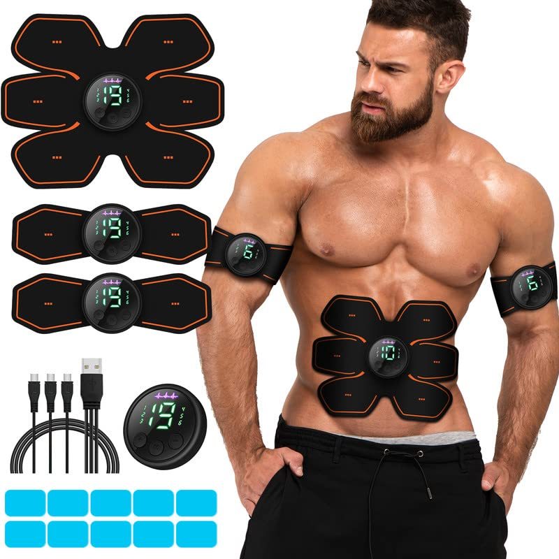 VN-H5 cepignoly Joinpital ABS Stimulator Workout Equipment, Ab Machine USB Rechargeable Gear for Abdomen/Arm/Leg, Strength Training Equipment for Men and Women