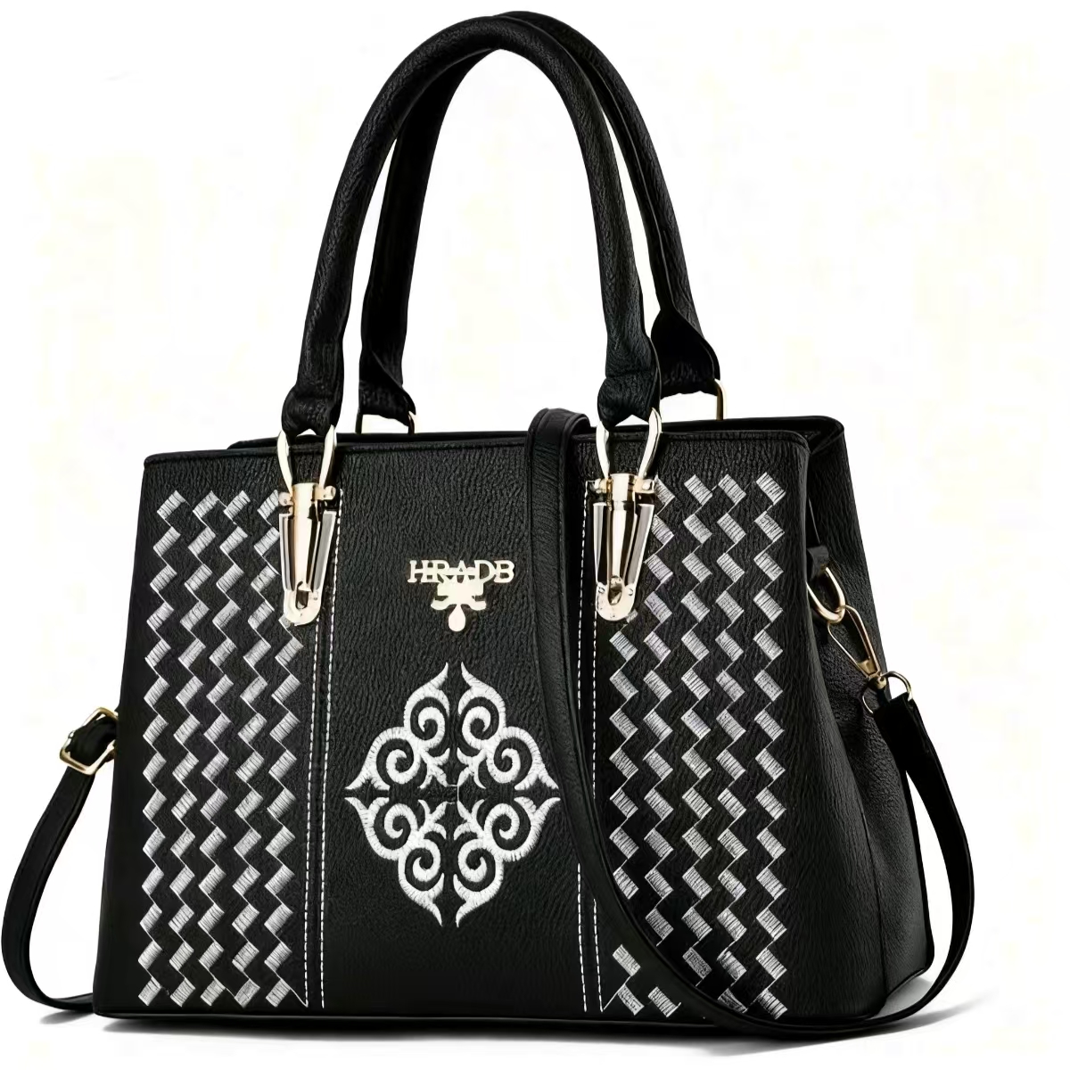 VN-B28 Elegant Embroidered Leather Handbag